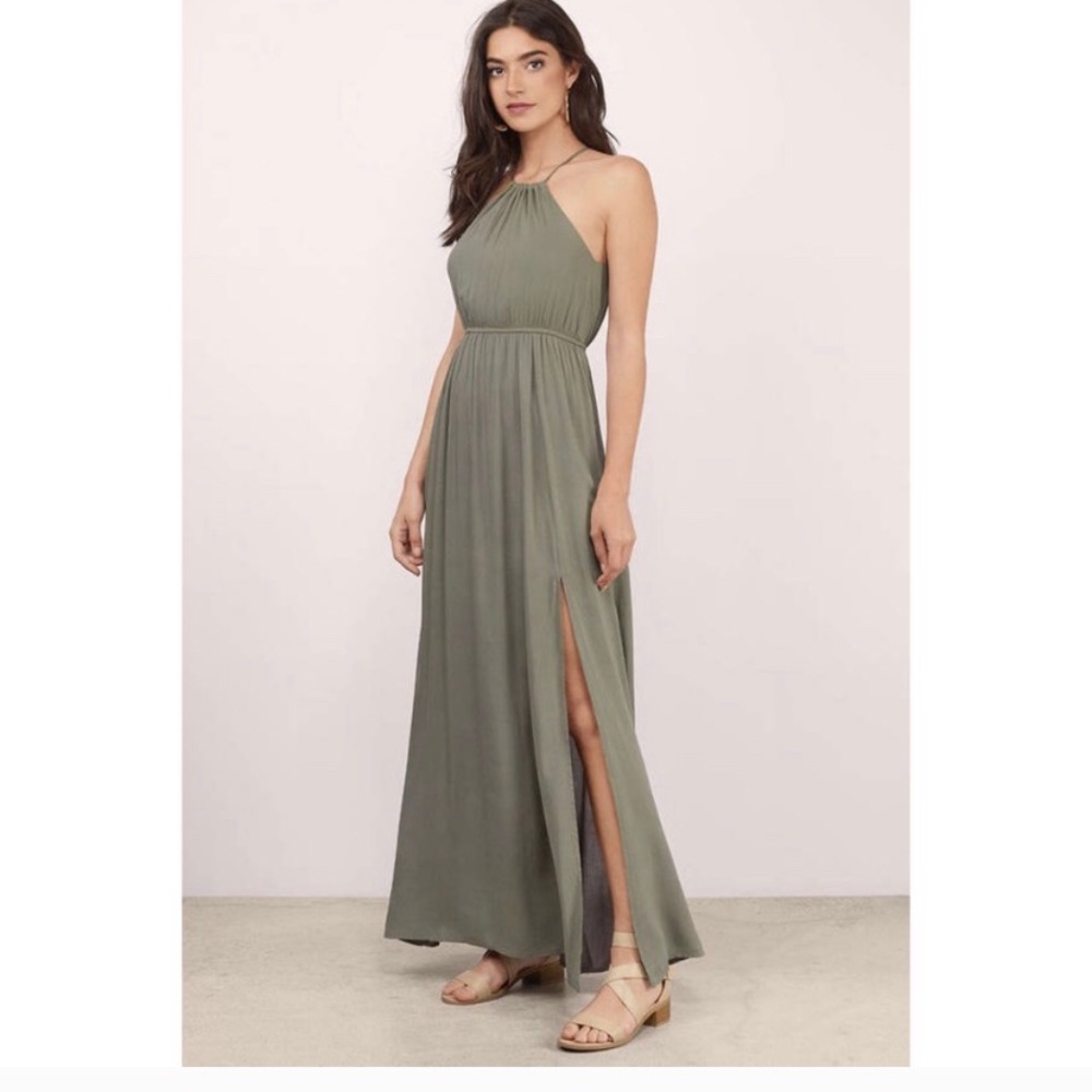 TOBI Olive Green Maxi Dress